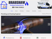 Tablet Screenshot of bradshawplumbing.co.uk