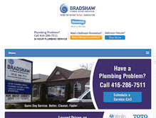 Tablet Screenshot of bradshawplumbing.com